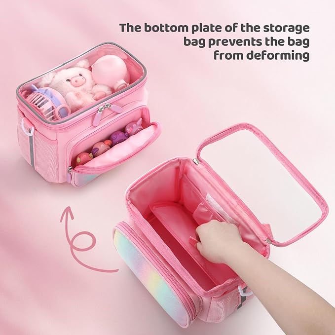 Kids Bike Basket, Front Frame Handlebar Bag for Toddler Scooter Tricycle Bicycle, Cute Small Fabric Bicycle Basket for Boys & Girls,