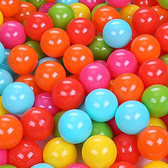 BalanceFrom Play Pit Balls Toy Set for Kids with Mesh Bag, Rainbow or Pastel Colors – Crush-Proof Plastic for Ball Pits, Playhouses, Bounce Houses, Pools, Tents, and Birthday Parties