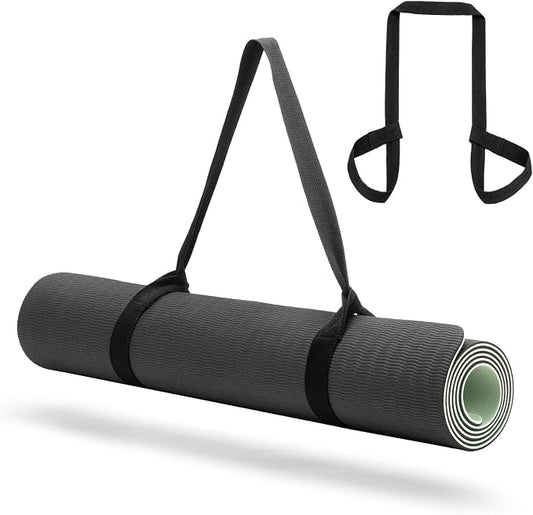Yoga Mat Carrier Strap, Adjustable Thick Straps Sling for Carrying Large Mats, Stretching Band