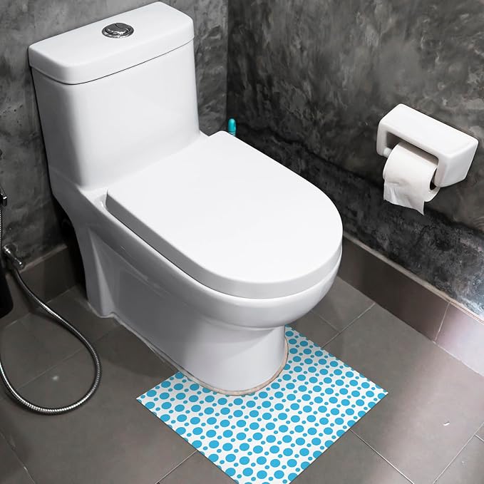 Drydiet 100 Pcs Disposable Toilet Mats Absorbent Toilet Floor Protector from Urine U Shaped Bathroom Floor Pads Protector Commode Mats for Urine for Home Bathroom 23.6 x 23.6inch
