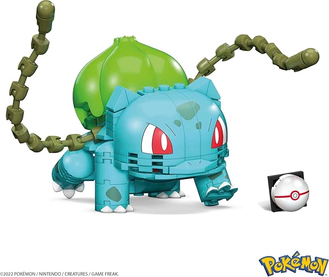 MEGA Pokemon Action Figure Building Toys, Bulbasaur with 175 Pieces, 1 Poseable Character, 4 Inches Tall, Gift Ideas for Kids