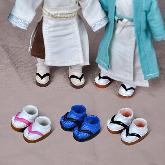 YMY Ob11 Doll Shoes Lovely 1/12 Scale BJD Shoes for Obitsu 11 Action Figure Body（3 Pairs）