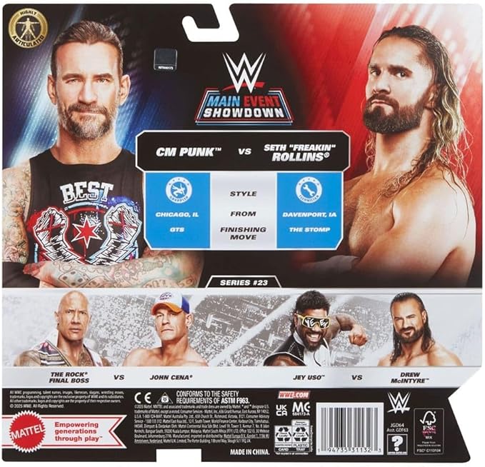 WWE CM Punk & Seth Rollins Main Event 2-Packs 23