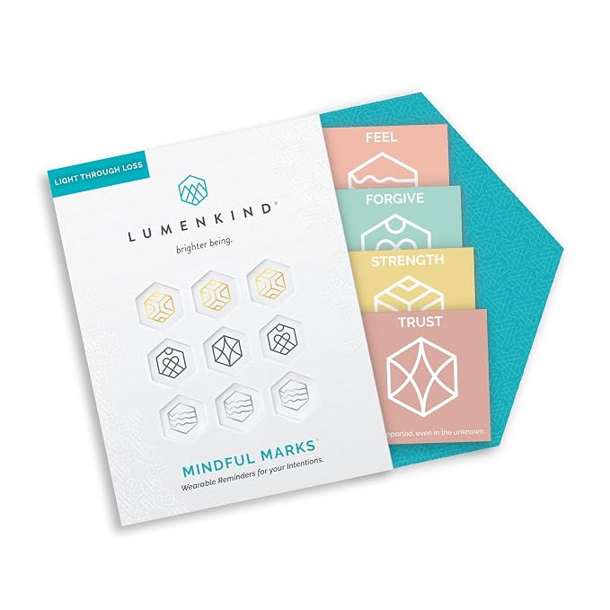 Light Through Loss Pack - Mindful Marks - Ideal Gift for Grief, Loss and Healing - Sympathy Gifts for Loss of Loved One - 36 Intention Marks - Remembrance & Bereavement Gift for Grieving