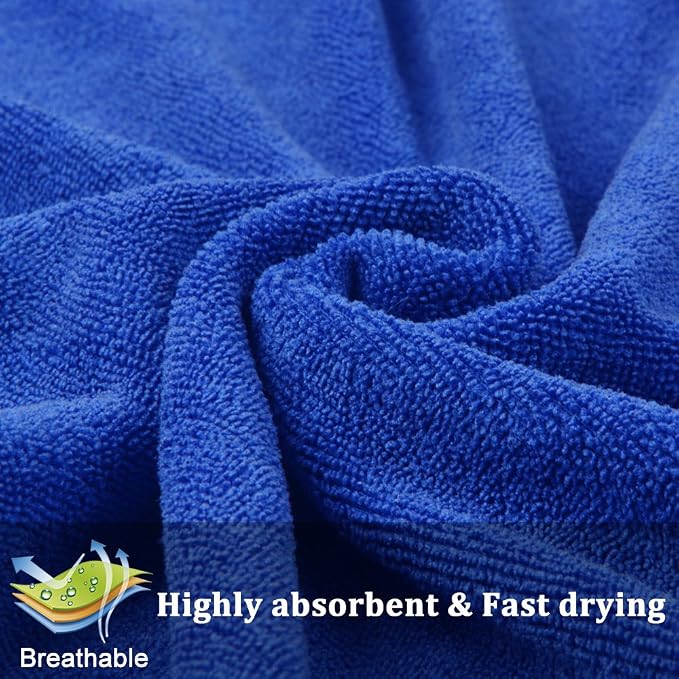 SINLAND Microfiber Gym Towels Super Absorbent Compact Travel Workout Towel Quick Dry Camping Sweat Towel for Sports Beach Swimming Backpacking Hiking and Yoga Men Women 16 Inch X 32 Inch