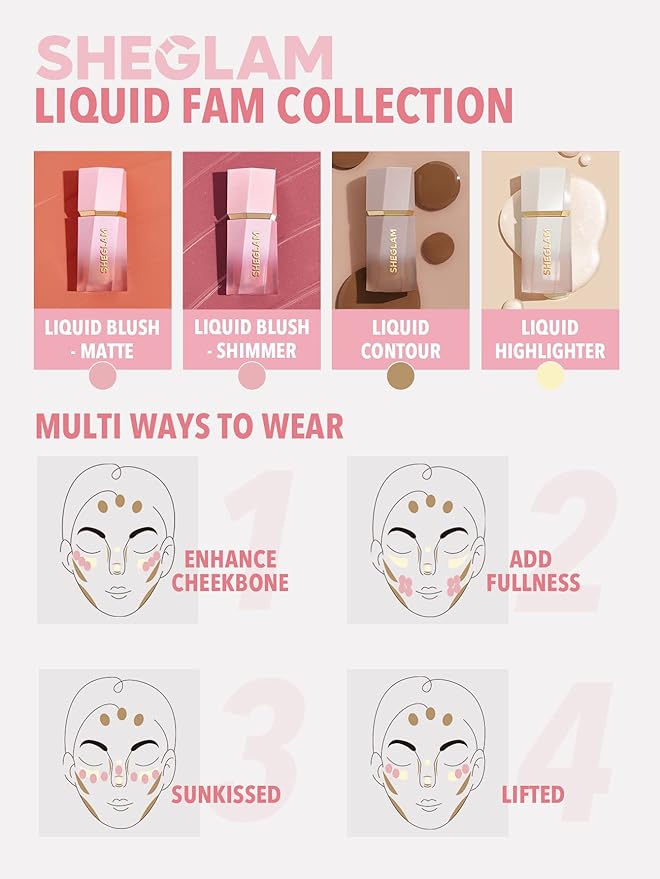 SHEGLAM Color Bloom Liquid Blush Makeup for Cheeks Matte Finish - On Point