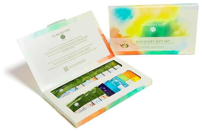 Palais des Thés - Discovery Gift Set Box with Flavored Teas - Organic Selection of Premium Tea Bags, Serves 18 Cups