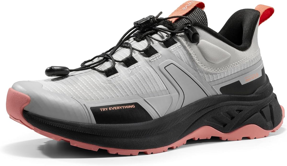 NORTIV 8 Women's Lightweight Hiking Shoes Quick Lace | Outdoor Fashion Sneakers For Hiking Walking Travel And Daily Wear With Quick Lace Design Lightweight Comfort Gladiator