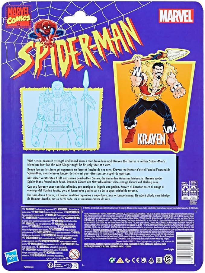 Hasbro Figure Kraven Spiderman Marvel Comics 15cm