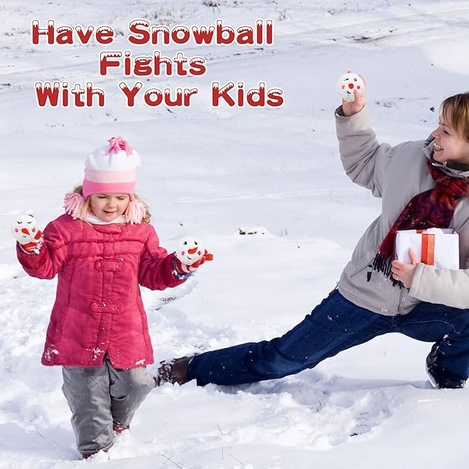 Zhanmai 30 Pcs Christmas Snowballs for Fights Indoor, Xmas Plush Fun Snowman Face Balls Reusable Soft Stuffed Fake Balls Indoor Outdoor Game for Winter Halloween Decorations(Classic,2.76 Inches)