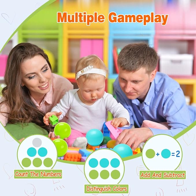100 Ball Pit Balls for Kids, Plastic Balls for Ball Pit, Play Balls for Toddlers Babies, Ideal for Ball Pit, Kiddies Pool, Indoor Playpen