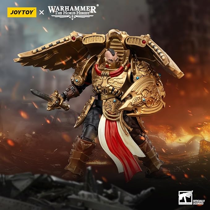 JOYTOY Warhammer The Horus Heresy Legio Custodes Custodian Venatari Squad Venatari with Venatari Lance, 1:18 Scale 5.4in Action Figure Mecha Joy Toy Collection Model