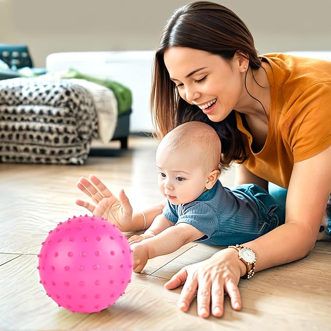 LOVEINUSA 6PCS Bouncy Balls, 7 Inch Sensory Balls for Babies Toddlers, Indoor Outdoor Sports Activities