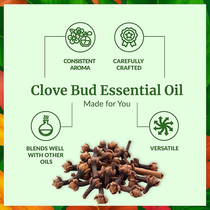 SVA Clove Bud Essential Oil - 32 Fl Oz - for Face, Skin Care, Hair Care, Scalp Massage & Body Massage