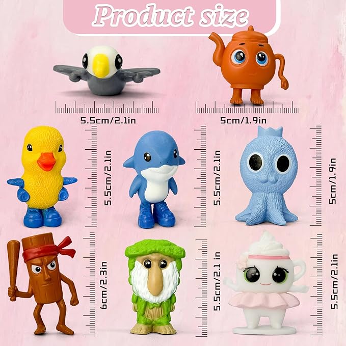 8Pcs Italian Brainrot Action Figures,Tralalero Travala Toy Set Tralalero Travala,Tung Tung Tung Sahur, Brr Brr Patapim - Brainrot fidget Toys,Decorations Gifts for Office Room Figurine Decor (8PCS-B)