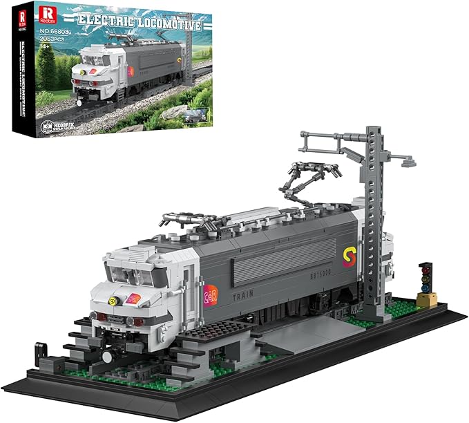 BR15000 Train Building Block Set 66803, Collectible Electric Locomotive Display, Creative Model for Train Fans, Gift for Adults Girls Boys 14+(2053PCS)