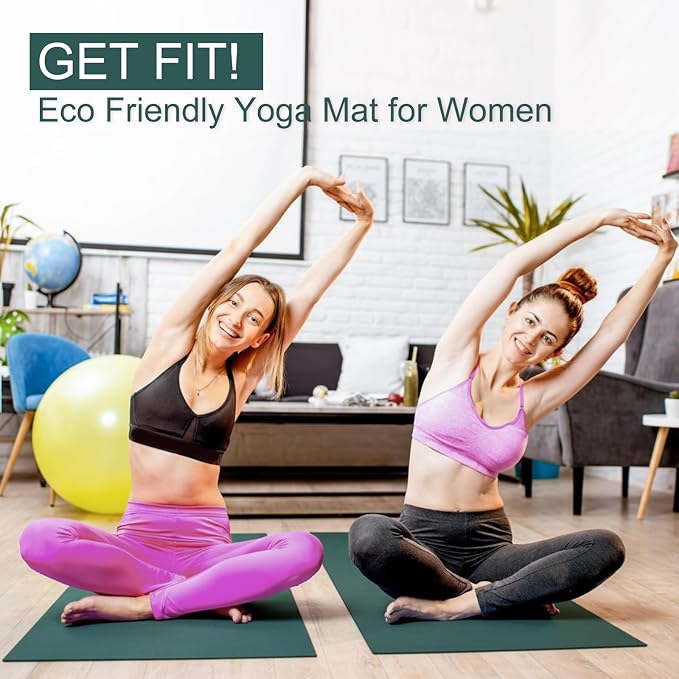 3 mm Thin Yoga Mats Bulk, Lightweight PVC Exercise Mats Non Slip Workout Fitness Pads for Yoga Pilates Stretching Classes Gym Home Studio, Easy to Clean