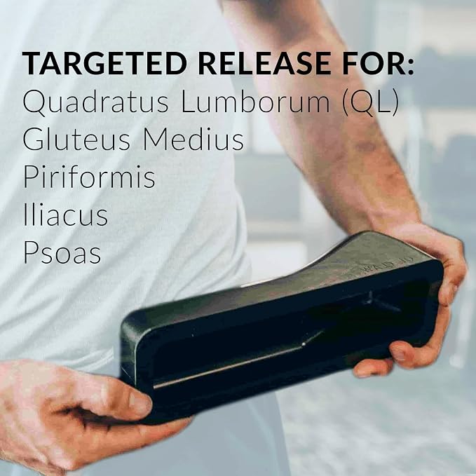QL Claw Massage Tool for Back Pain Relief – Lower Back Massager & Trigger Point Massage Tool for Back, Hip & Glutes – Portable Manual Muscle Release Device (Light Blue)