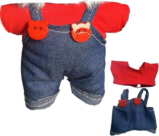 ‌Premium Knit Doll Clothing Set(NO Doll) - Soft Stretch Fit for 15cm/17cm Collectible Figures Multi-Style Outfits Stylish Miniature Clothes & Accessories Costume (Blue)