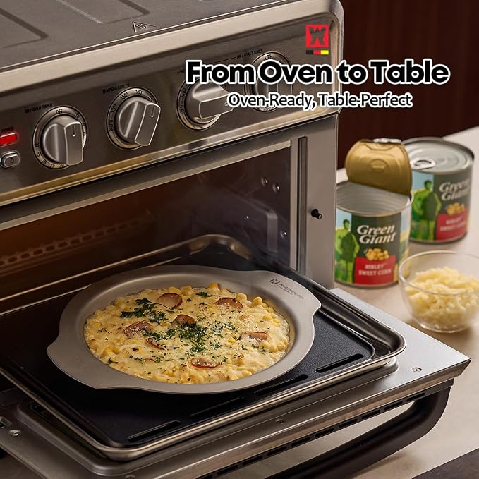 WAGENSTEIGER 3-Ply Stainless Steel Multi-Purpose Cooking & Serving Plate Pan Set | Oven & Induction Safe | Bake, Fry, Serve & Tray | 16cm / 18cm / 20cm Stackable Design (6.3" / 16cm)