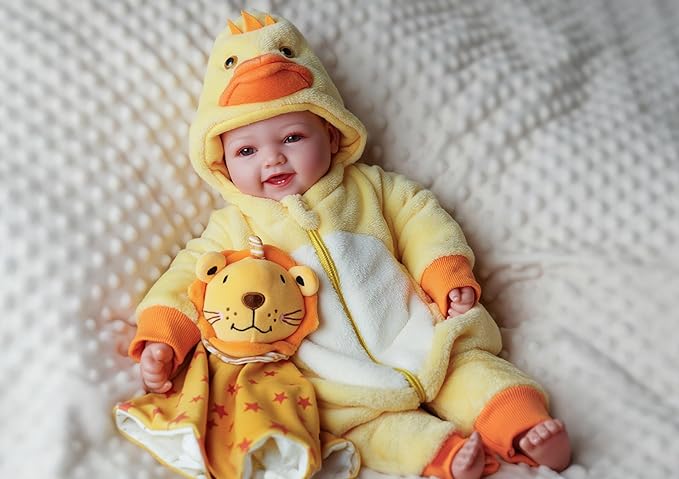 BABESIDE Lightweight Baby Doll Set – 15" Realistic Soft Doll for Girls, Easy to Carry & Hug – Pretend Play & Gift for Toddlers