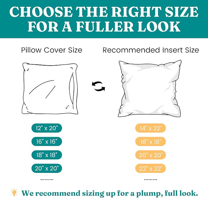 Oubonun 26x26 Throw Pillow Inserts, Set of 2 | Feather Down Cotton Cover， Medium Firm Decorative Pillow Inserts for Couch, Sofa, Bed, Chair