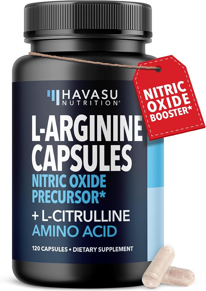 L-Arginine Capsules with L-Citrulline - Nitric Oxide Supplement - L Arginine and L Citrulline Blend - 120 Count - Vegan, Non-GMO Capsules for Performance, Endurance and Muscle Support - 2 Month Supply