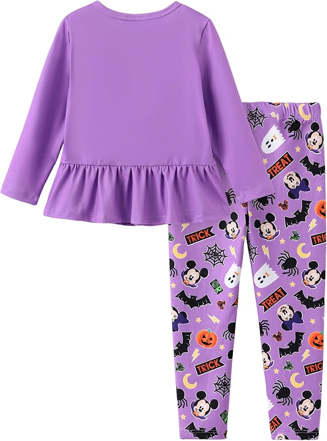 Disney Minnie Mouse Frozen Princess Marvel Toddler Girls Clothes Long Sleeve Sweatshirt + Leggings 2pcs Outfits Set 2-6Y