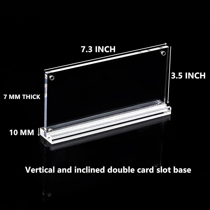IEEK Acrylic Dollar Bill Display Case Dollar Frame Clear Paper Money Holders Currency Ticket Protector Paper Money Frame for Bill Collectors,7.3 x 3.5 Inch,4 Pack