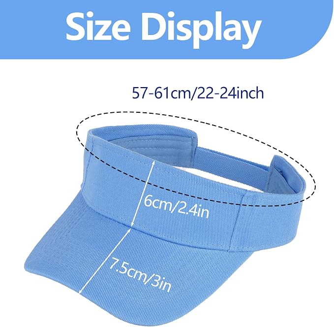 Topbuti Sports Sun Visor Hats for Women Men Adjustable Cotton Beach Baseball Tennis Golf Hat Caps UV Protection Visors