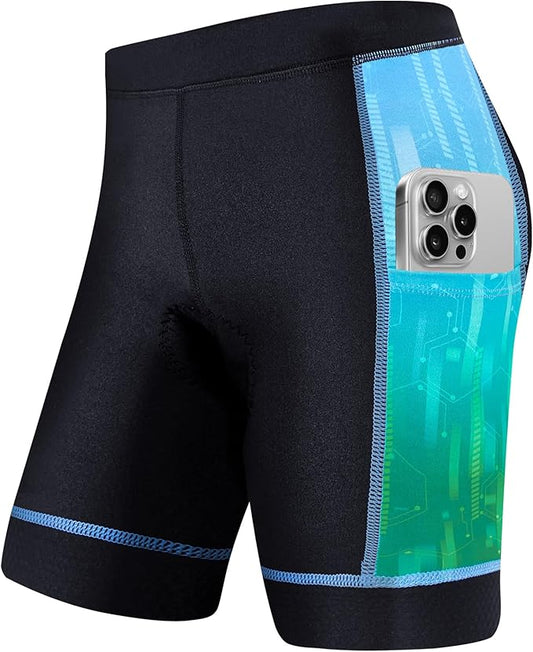 Gogokids Boys Girls 3D Padded Bike Shorts Kids Cycling Shorts Biking Shorts Sports Pants with Pockets for Mountain Road