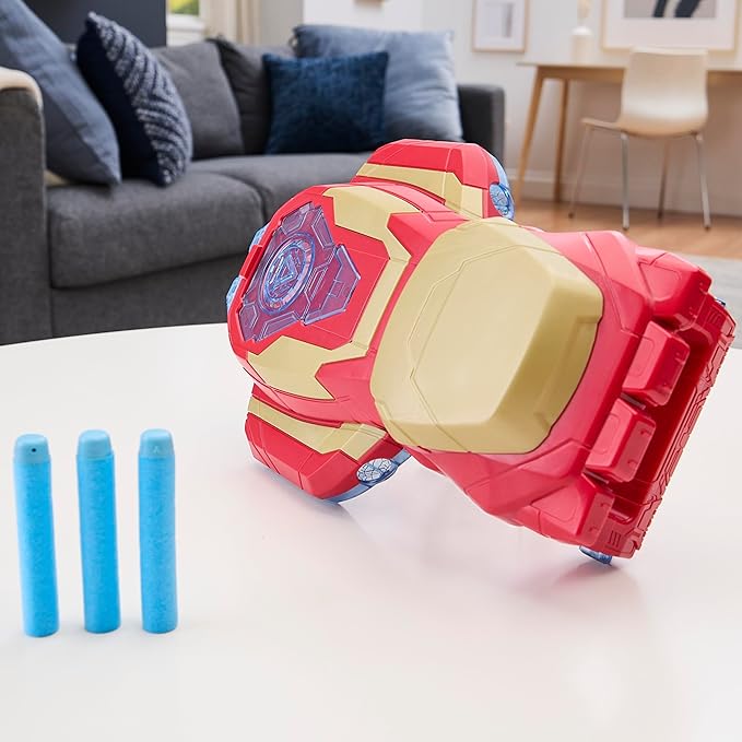 Marvel Avengers Iron Man Arc Blaster Roleplay Toy with 3 NERF Darts, Super Hero Toys for Kids Ages 5+