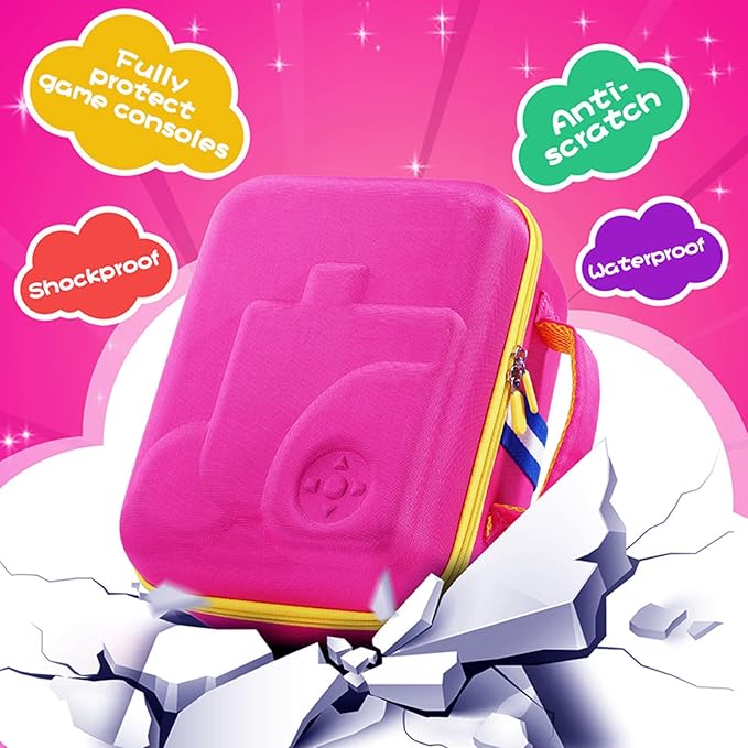 Hard Shell Case for Little Tikes Story Dream Machine Books Starter Set, Many Story Collection, Storytime/Little Golden Book Toys Storage Travel Bag (Rose Pink, Small)