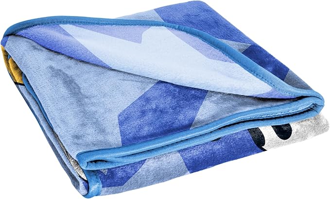 Jay Franco Kids Plush Throw Blanket – Soft & Cozy Fleece Throw for Bedroom & Couch Décor, Official Licensed Product, Blue - Mickey Mouse, 46x60 - Throw Blanket