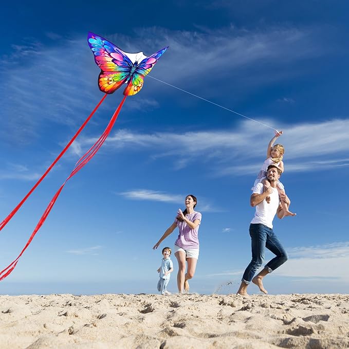 New Butterfly Kites for Kids & Adults,Easy to Fly Kite,Best Kite for Beginners,Kites for Kids Age 4-8,Large Beach Kite