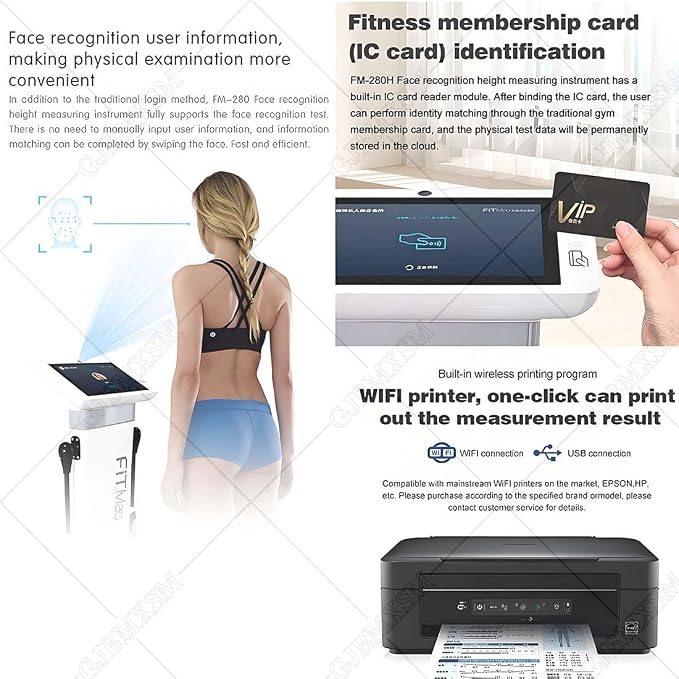 Professional Body Composition Analyzer Machine with Bioimpedance Technology for Full Body Scanner, Measure Body Fat, BMI, Muscle Mass, Arms & Legs Analysis, for Gym and Home Use