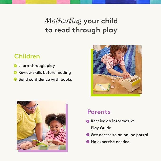Lovevery Reading Skill Set, Learn to Read for Kindergarten and 1st Grade, Fun Phonics Games and Books, Part 2