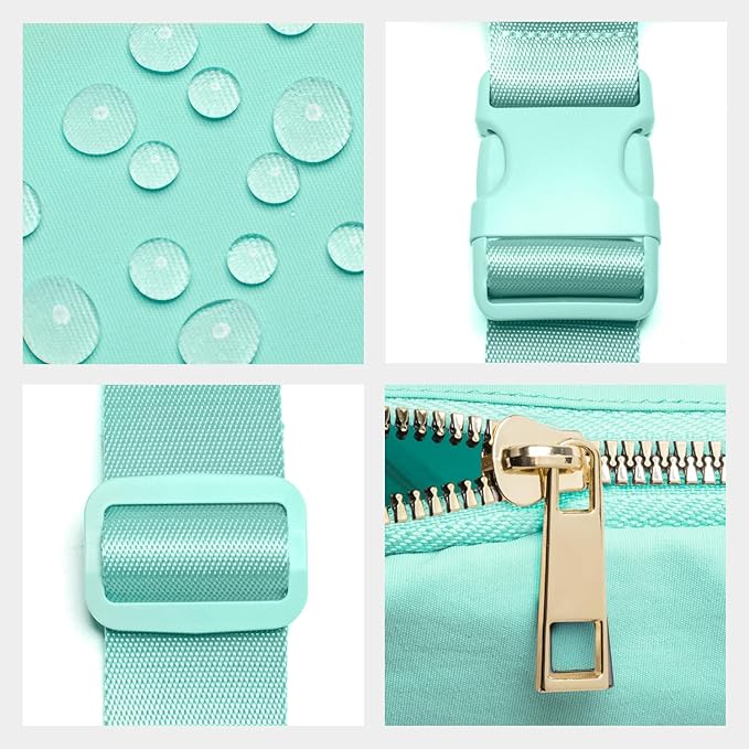 Gitus Belt Bag Fanny Pack Crossbody Bags with Initial Letter Patch Cute Stuff Birthday Gifts for Teenager Girls Trendy Preppy Stuff for Teen Girls Cool Stuff for Teens (Mint Green-E)