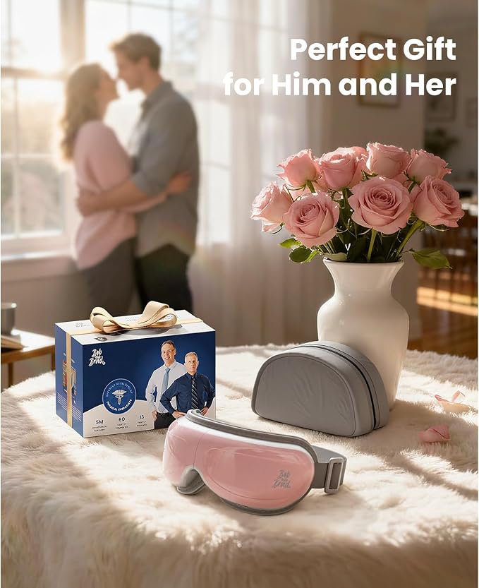 BOB AND BRAD Eye Massager with Heat FSA Eligible HSA, Birthday Gifts for Women Mom Wife Girlfriend EyeOasis 2 Eye Massager for Migraine, Heated Eye Mask for Dry Eyes Head Tension and Stress Relief