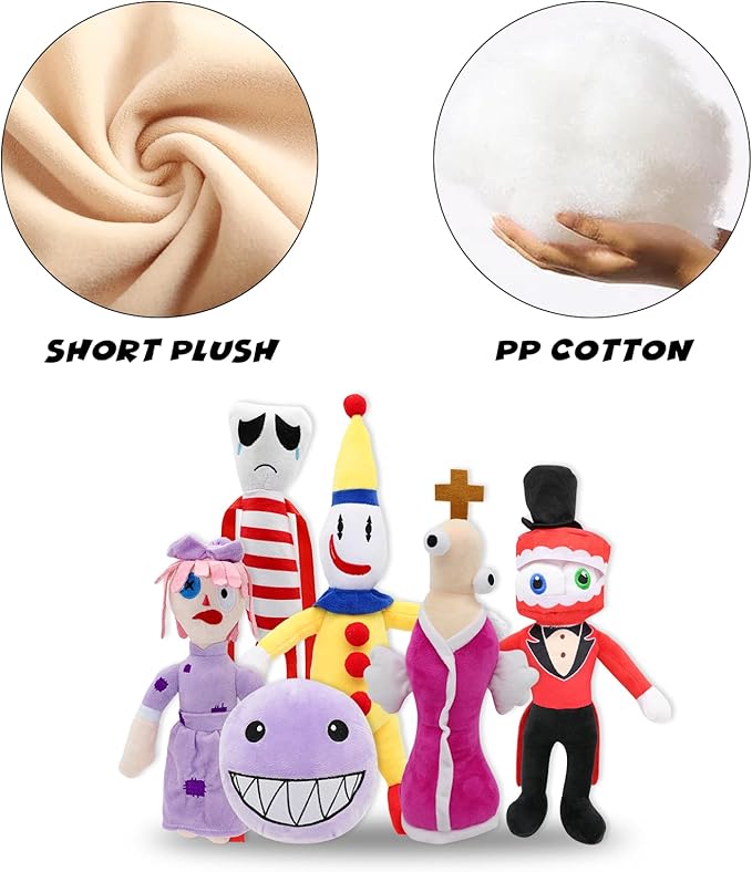 The Amazing Digital Circus Plush,12" Pomni Plushies Toy Gift, Cute Stuffed Figure Doll for Kids and Adults, Birthday Halloween Christmas Choice for Boys Girls