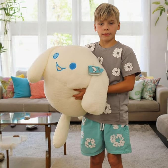 29-Inch Jumbo White Rabbit Plush – Giant Stuffed Bunny Toy for Kids & Adults – Soft Kawaii Cuddle Animal Pillow – Gift for Girls, Boys, Bedroom Decor, Easter Bunny Toy
