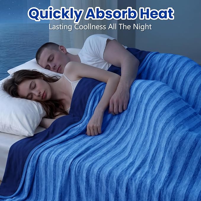 Cooling Blanket 60"x90" Summer Cooling Blanket for Hot Sleepers | Arc-Chill Q-Max >0.45 Cool Fiber, Keeps Cool for Night Sweats, Soft Lightweight Sofa Blankets for Kid Adults