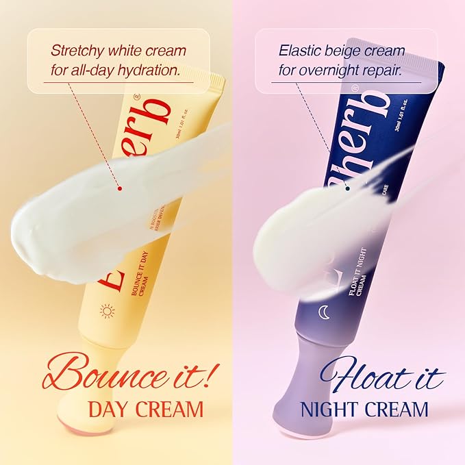 Day to Night Routine Program, Deep Hydration Day cream with Tocopherol(1.01oz) + Anti Wrinkle Night Cream with Retinol & Collagen(1.01oz), Vegan Face Moisturizer Set, Korean Skin Care