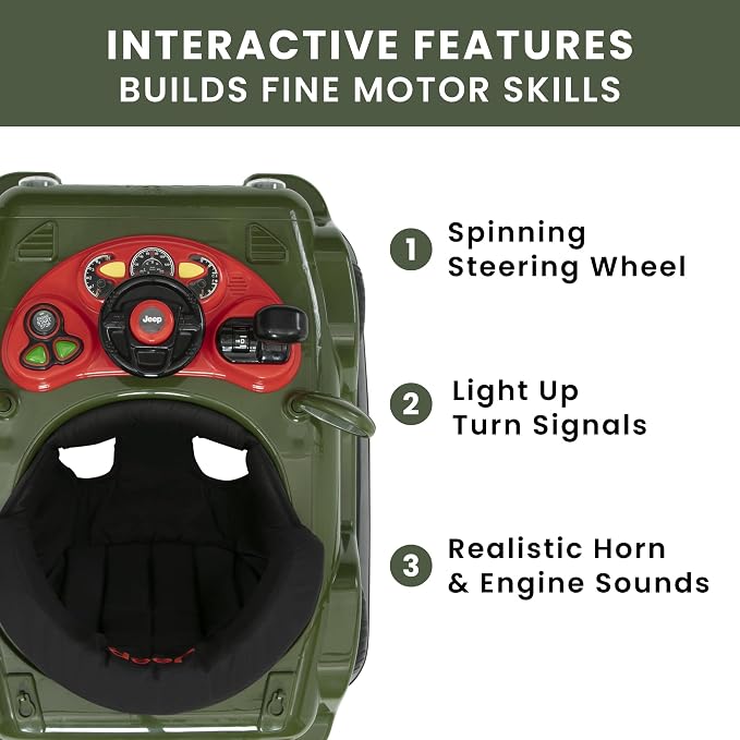 Jeep Wrangler Activity Walker by Delta Children, Green