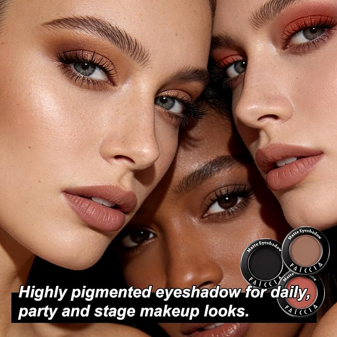 Single Eyeshadow, Klein Blue Pop Matte Finish, Highly Pigmented Blendable Pressed Powder Eye Shadow Makeup for Women, Versatile for Music Festivals, Stage Performances & Bold Party Looks #14