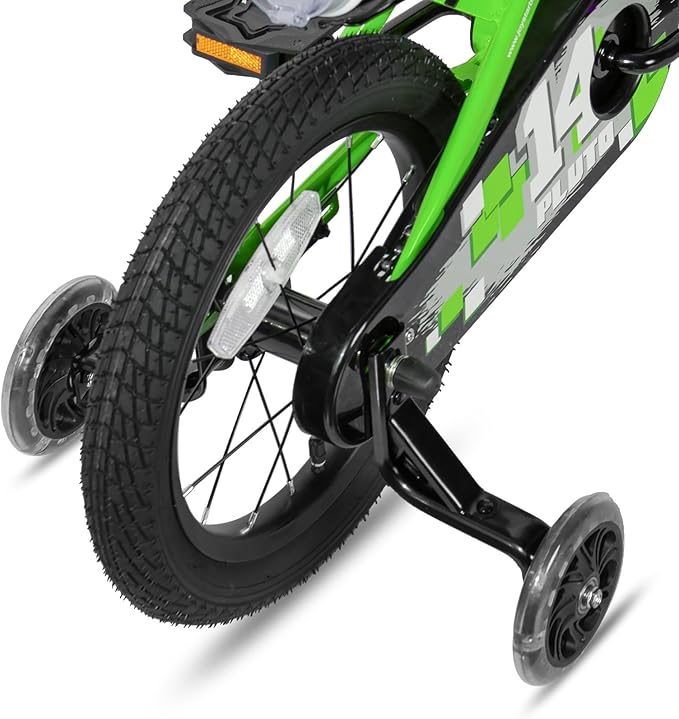 JOYSTAR Pluto 12 14 16 18 20 Inch Kids Bike with Light Up Training Wheels, Kids' Bicycle for Boys Girls Age 3-12 Years, Children Bikes, Multiple Colors