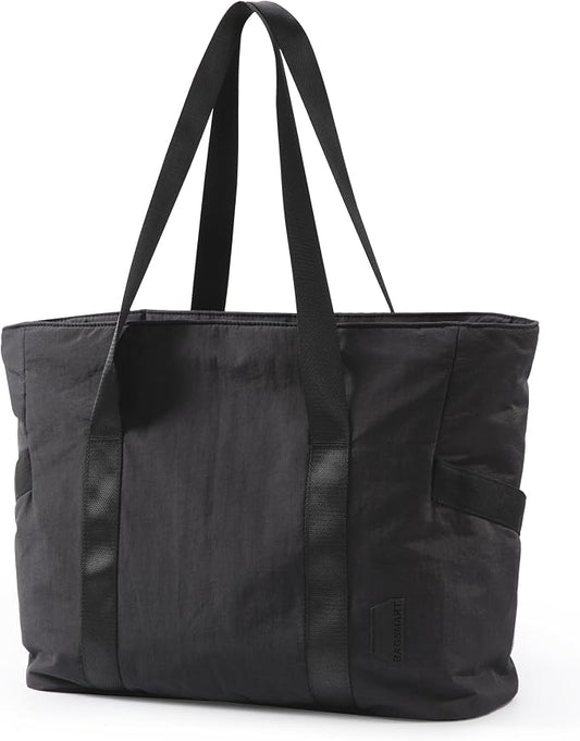 BAGSMART Tote Bag for Women, Tote Bag with Zipper Work Tote with Compartments Nurse Shoulder Hanbag for Travel, Gym