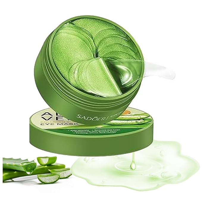 firstfly Under Eye Patches - 60 PCS Aloe Vera Eye Masks for Dark Circles and Puffiness, Hydrating Eye Mask Skincare, Stocking Stuffers, Eye Patches for Women Reduce Wrinkles and Fine Lines
