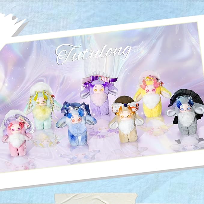 CALEMBOU Plush Doll Blind Box, Fantasy Creatures Series Vinyl Plush Mystery Toys, Kawaii 1 of 6 Possible Stuffed Dolls Soft Anime Plushies Christmas Birthday for Girls (Crystal Illusion Series)