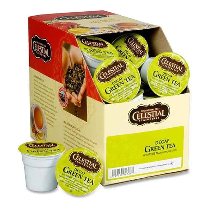 Celestial Seasonings Decaf Green Tea, K-Cup Portion Pack for Keurig K-Cup Brewers, 24-Count